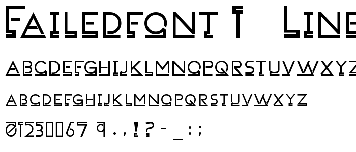 FailedFont 1   Linemorph font